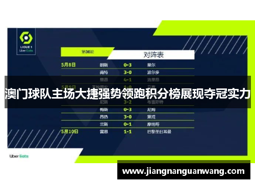 澳门球队主场大捷强势领跑积分榜展现夺冠实力